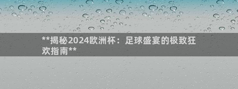 足球赌注平台app|**揭秘2024欧洲杯：足球盛宴的极致狂
欢指南**